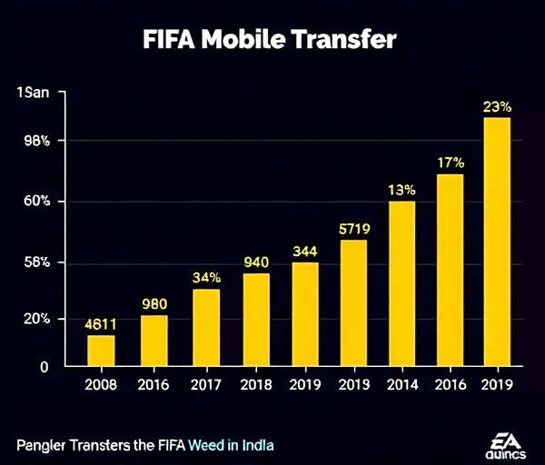 FIFA Mobile India Downloads Graph showing FIFA Mobile download growth in India